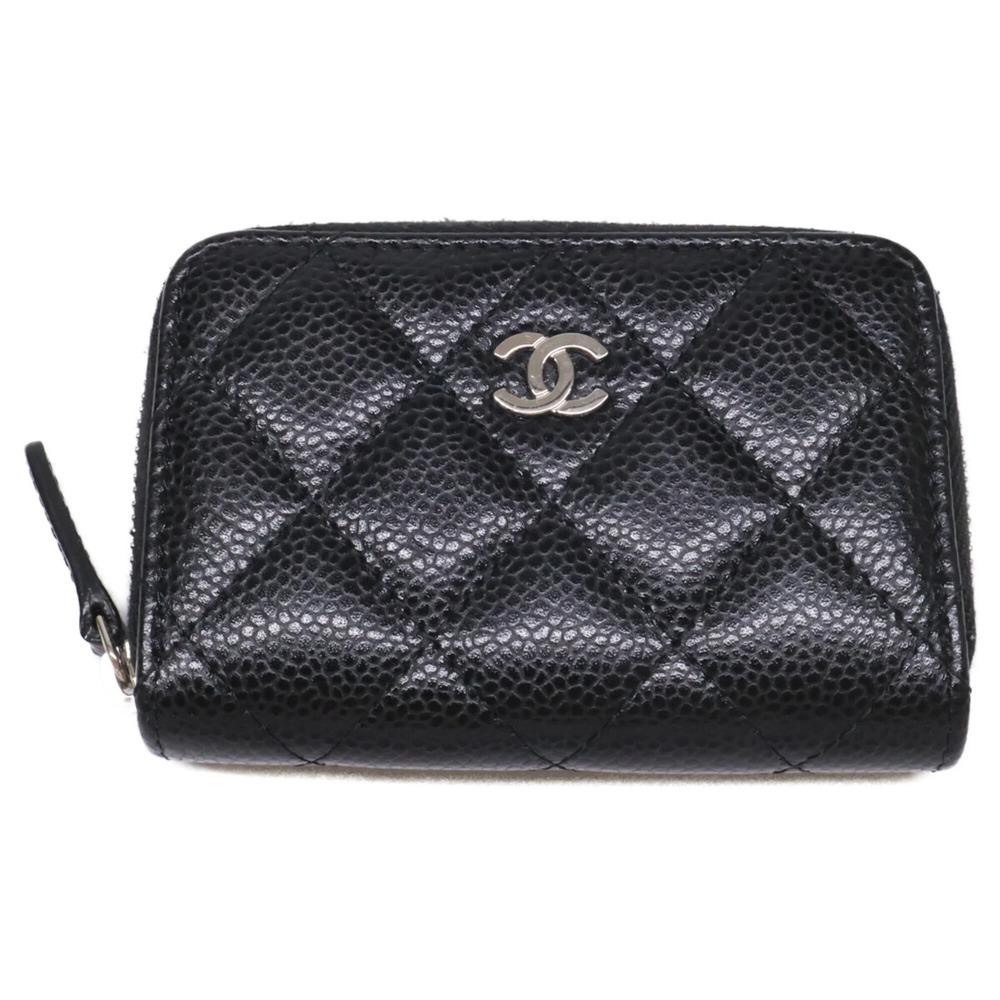 CHANEL Black Caviar Leather Wallet